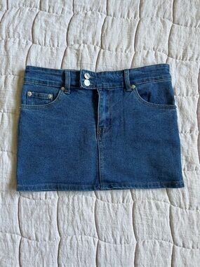 edikted denim mini skirt